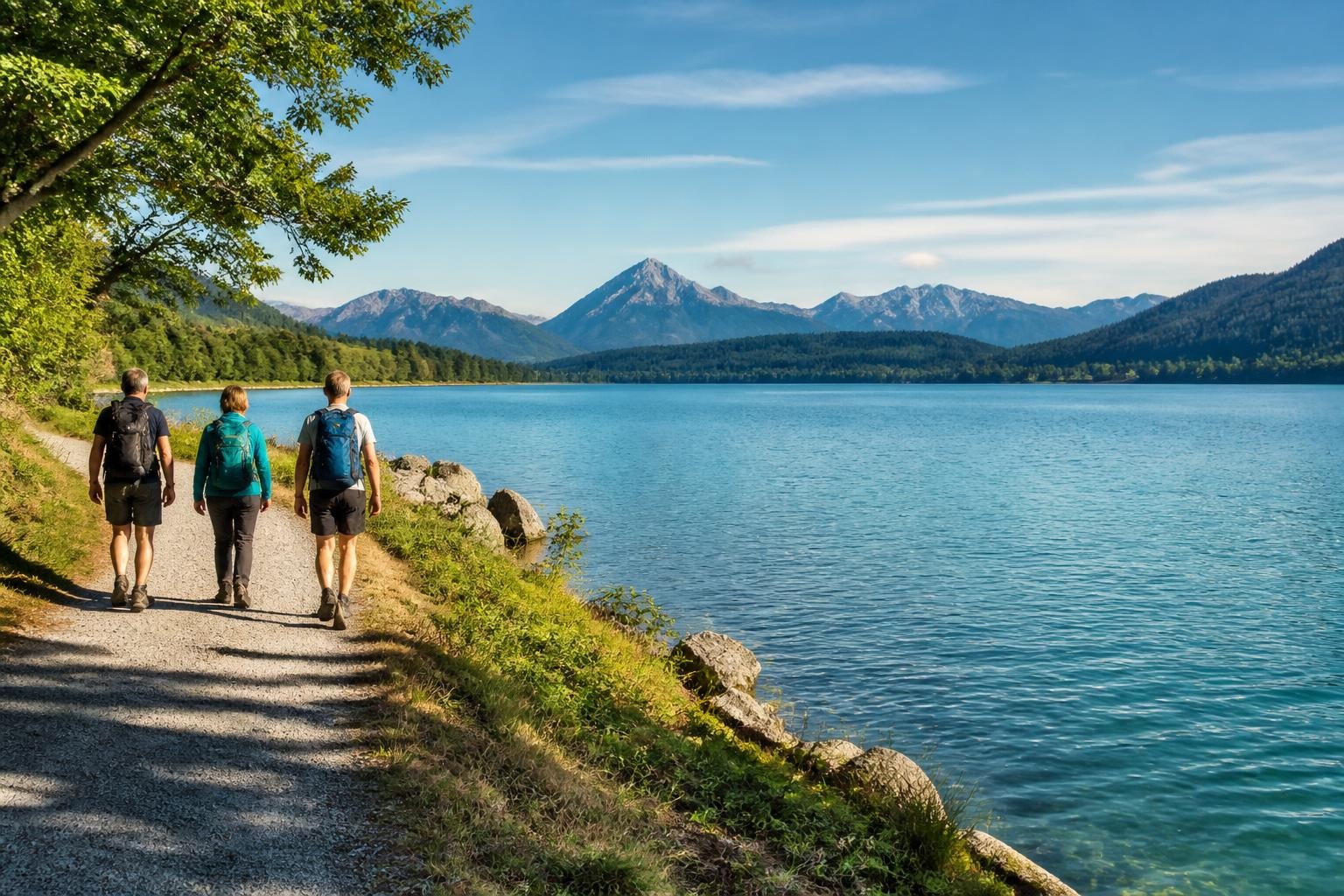 Uferweg am Forggensee bei Füssen
