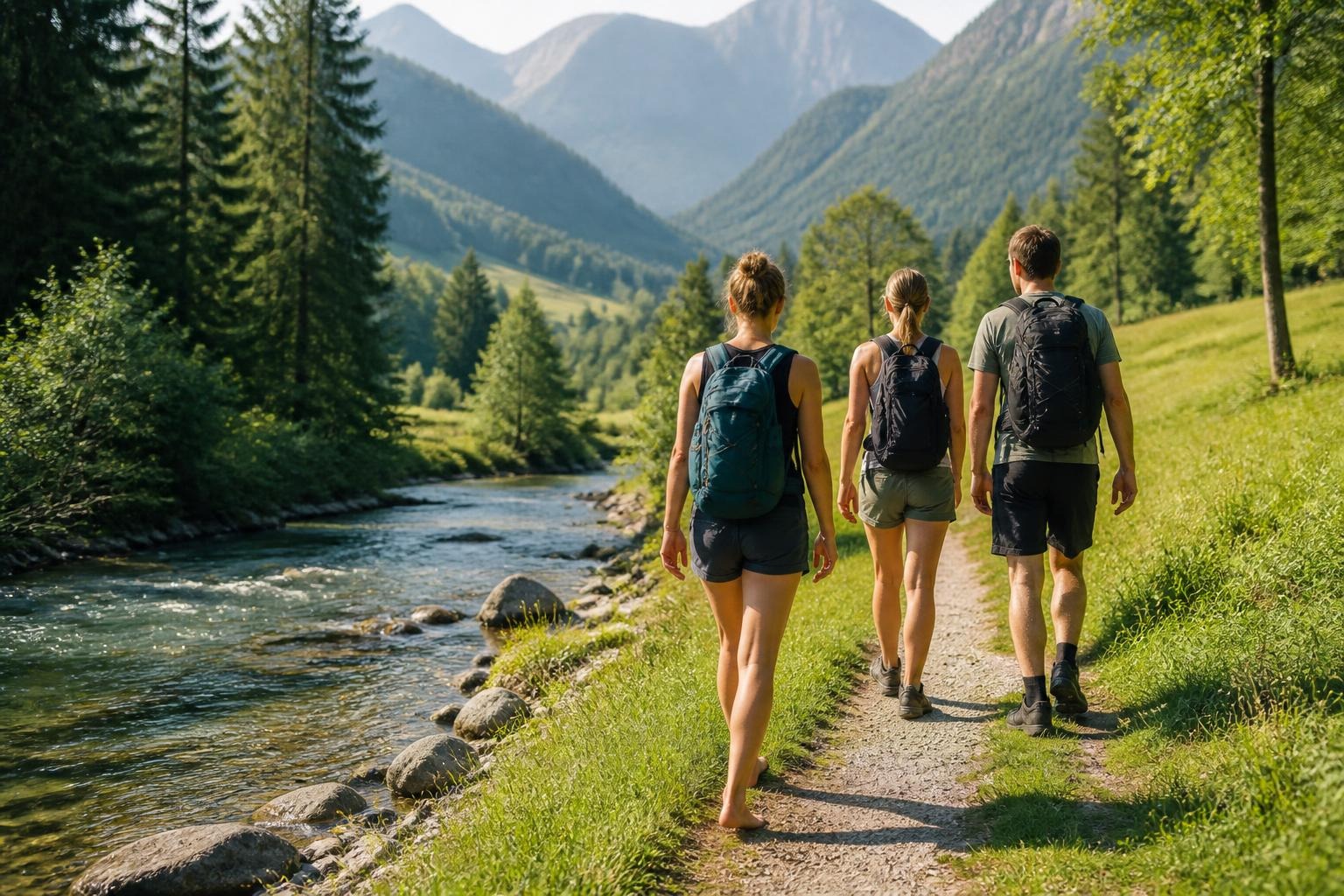 Sanfter Uferweg im Ostrachtal